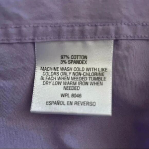 2 for $30 Alfani Slim Fit Lavender Button Down Party Mens Classic Shirt Sz L - Picture 8 of 10